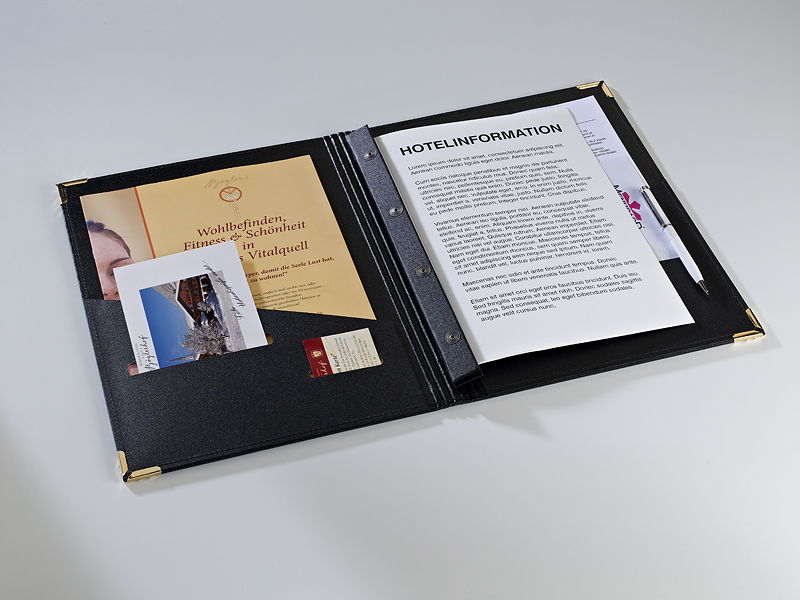 zimmermappe offen - informationsmappe